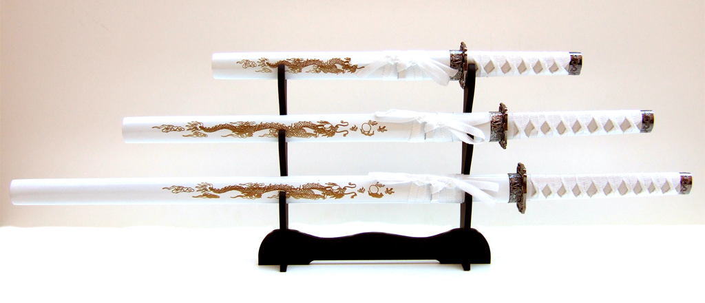 Samurai swords set, quartered \"Dragon\" 1