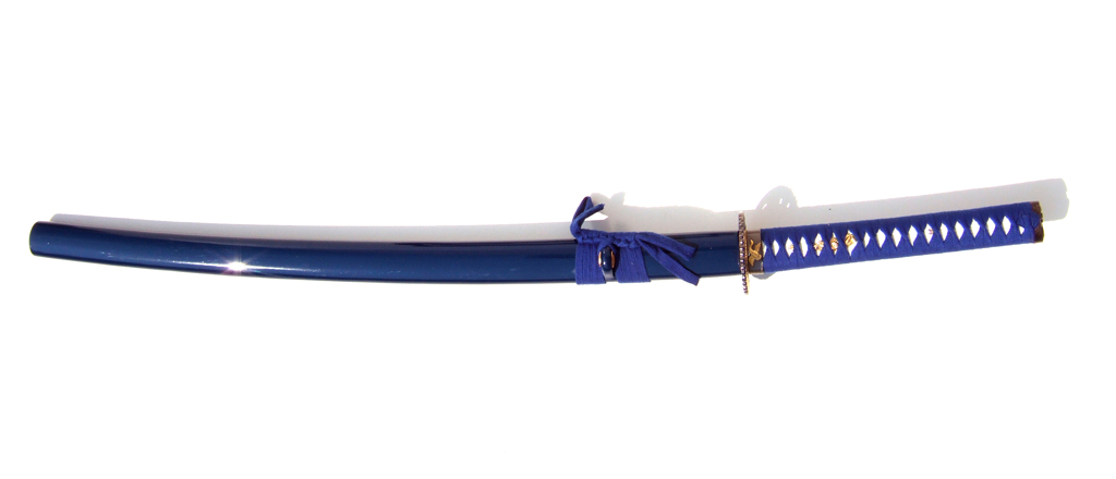 Samurai Katana blau, handgefertigt 1