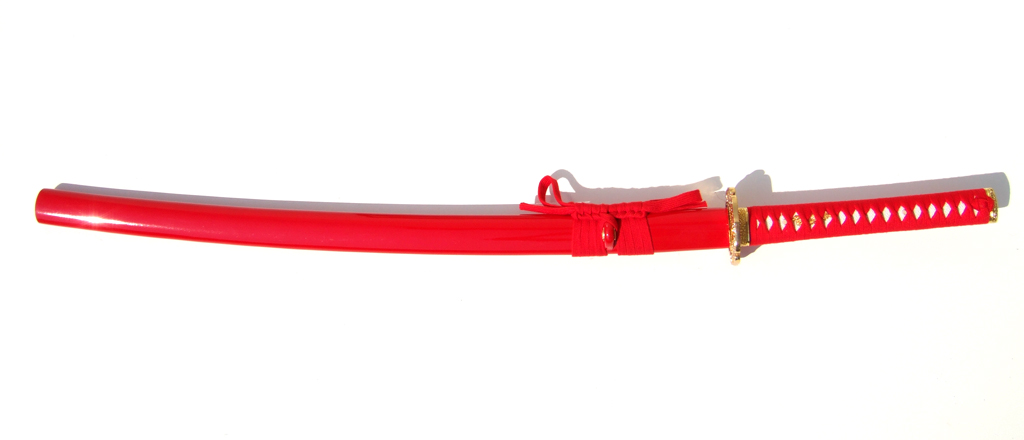 Samurai Katana red, handmade 1