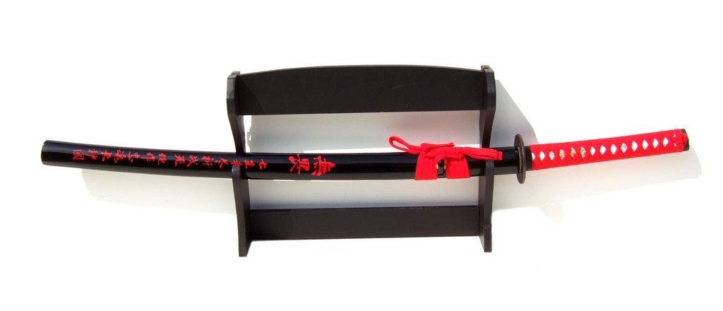 Samurai Katana \"Bushido\", handmade with wallhanger 1