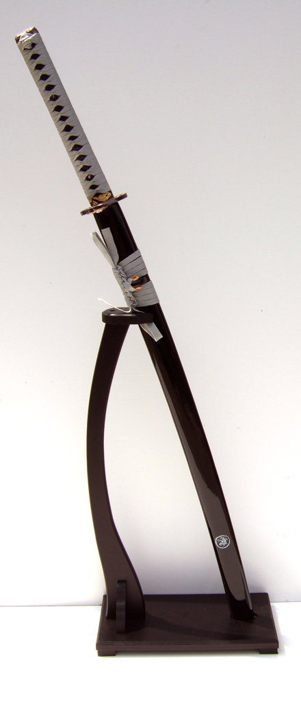 Samurai Katana "Ninjutsu", handgefertigt mit Katana-Ständer, www ...