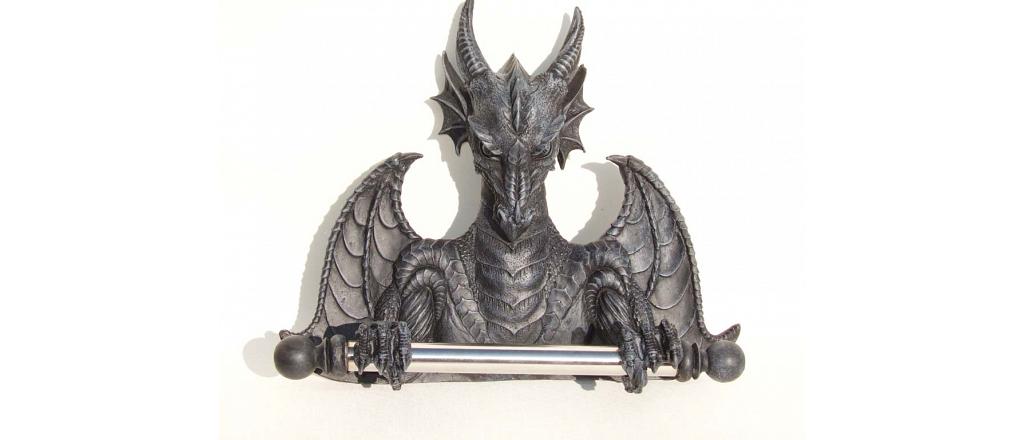 Toilet paper roll holder dragon 1