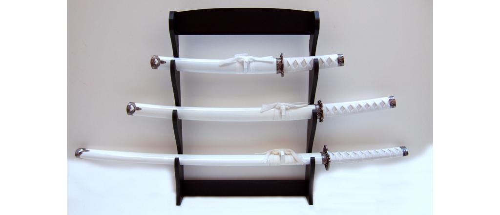 Samurai swords set, quartered \"Spirit\" with wallhanger 1