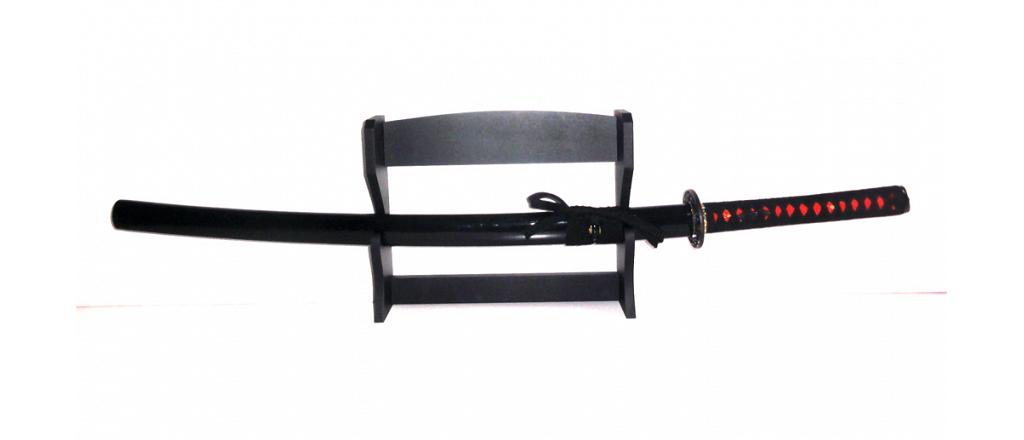 Samurai Katana Sword, handgefertigt mit Wandhalter 1