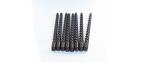 Set of 8 black taper candles