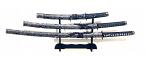 Samurai swords set, quartered, snake model