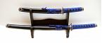 Samurai swords set, threeparted "Warrior" with wallhanger