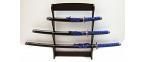 Samurai swords set, quartered \"Warrior\" with wallhanger