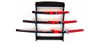 Samurai swords set, quartered \"Bushido\" with wallhanger