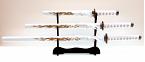 Samurai swords set, quartered \"Dragon\"