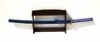 Samurai Katana blau, handgefertigt mit Wandhalterung Samurai Katana blau, handgefertigt mit Wandhalterung