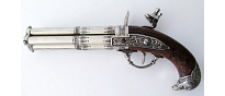 Denix Vierläufige Steinschloßpistole mit Adlerkopf - Replik 2