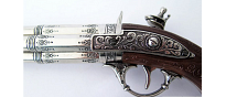 Denix Vierläufige Steinschloßpistole mit Adlerkopf - Replik 5