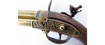 Denix Revolving 3 barrel flintlock pistol - Replica 4