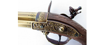 Denix Revolving 3 barrel flintlock pistol - Replica 9