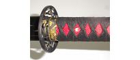 Samurai Katana Sword, handgefertigt mit Wandhalter 9