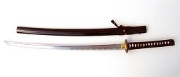 Samurai Katana \"Kukishin\", handmade with katana stand 5