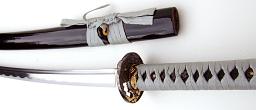 Samurai Katana \"Ninjutsu\", handmade with katana stand 5