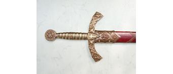 Denix Templar Sword with red scabbard 3