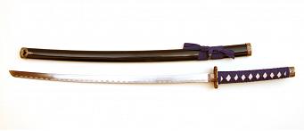 Samurai swords set, quartered, blue 2